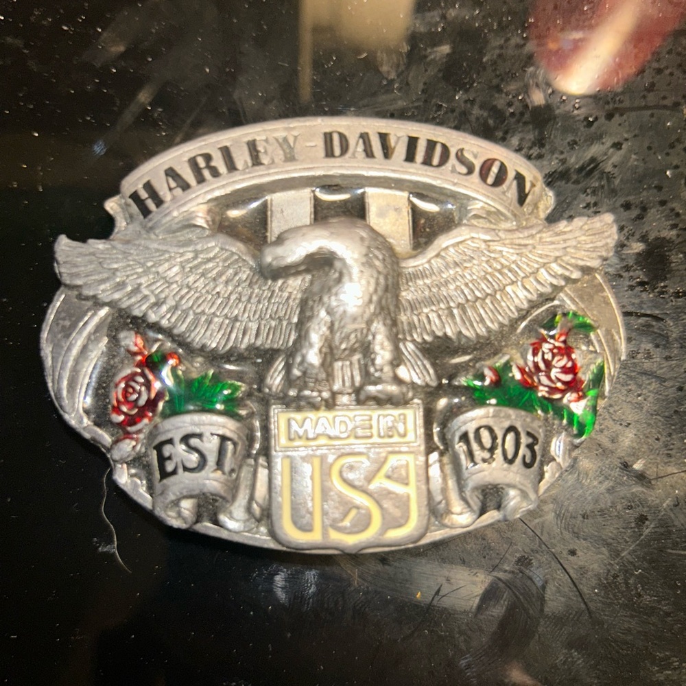 Harley-Davidson Metallic Belt Buckle 1988